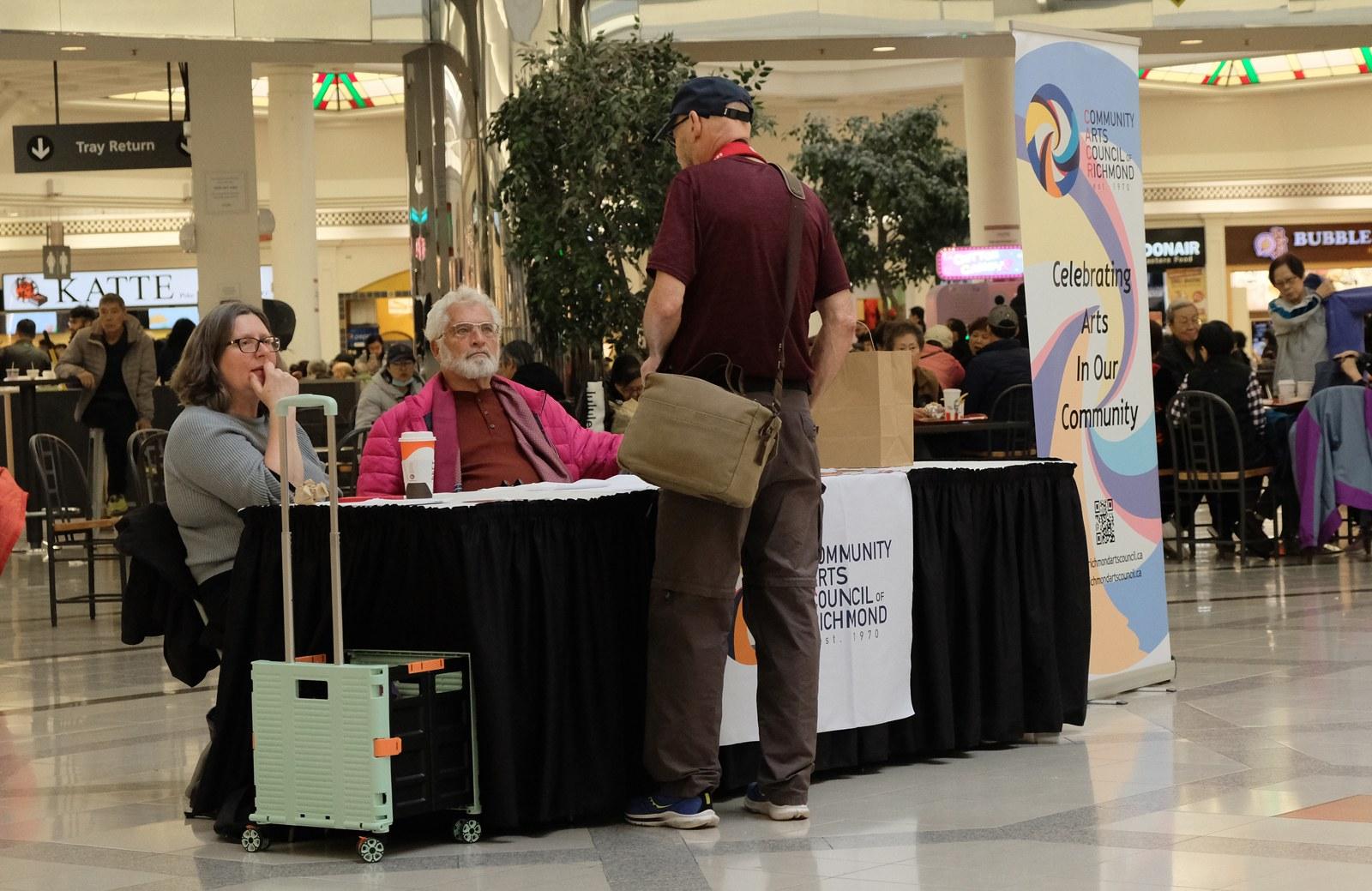 Community Arts Council of Richmond volunteers at the council's table
